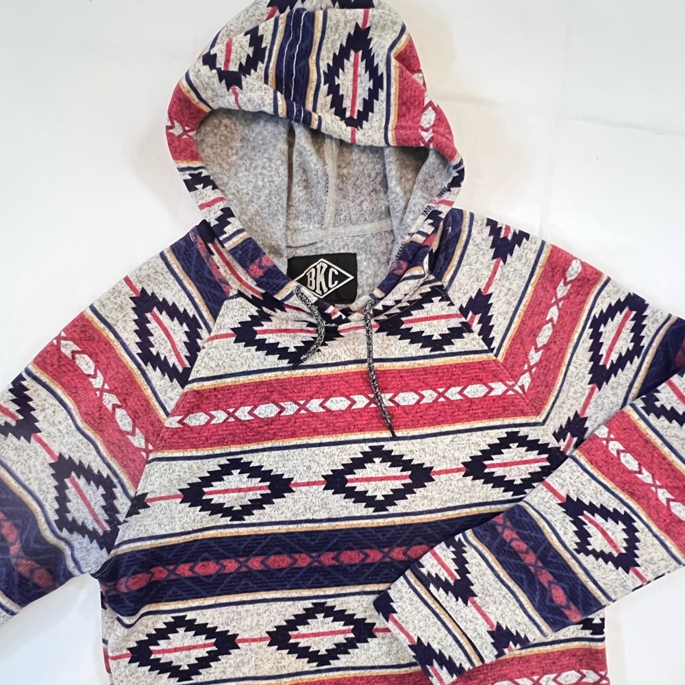Brooklyn Clothing Tribal Hoodie Sweatshirt Mens XL Multicolored Long Sleeve